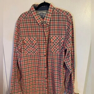 Buffalo David Bitton red and black plaid button-down shirt #plaidshirt